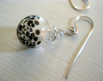 Black Speckles Earrings