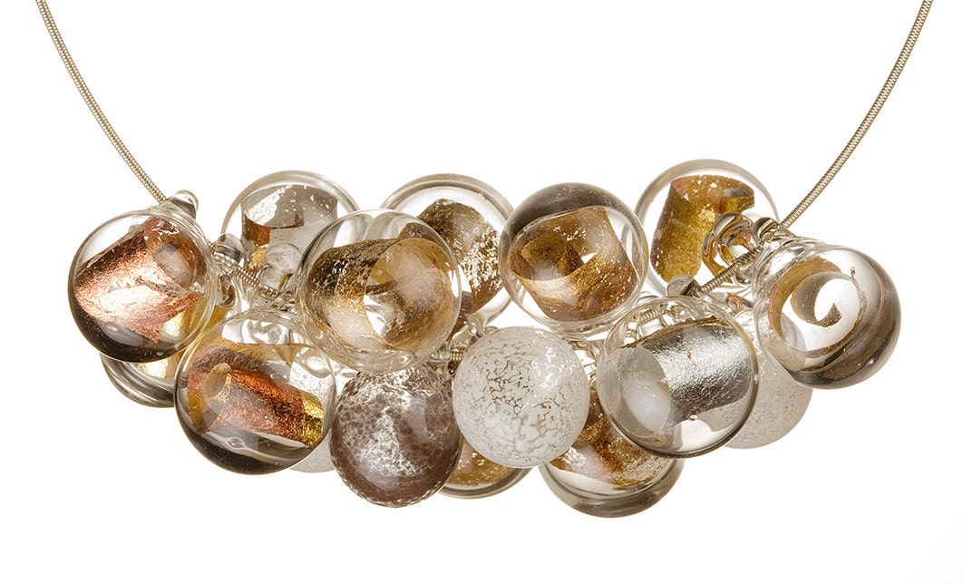 Metal Foil Necklace Etsy