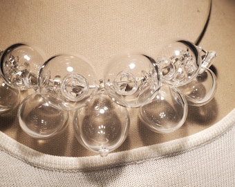 all clear smaller glass bubble necklace