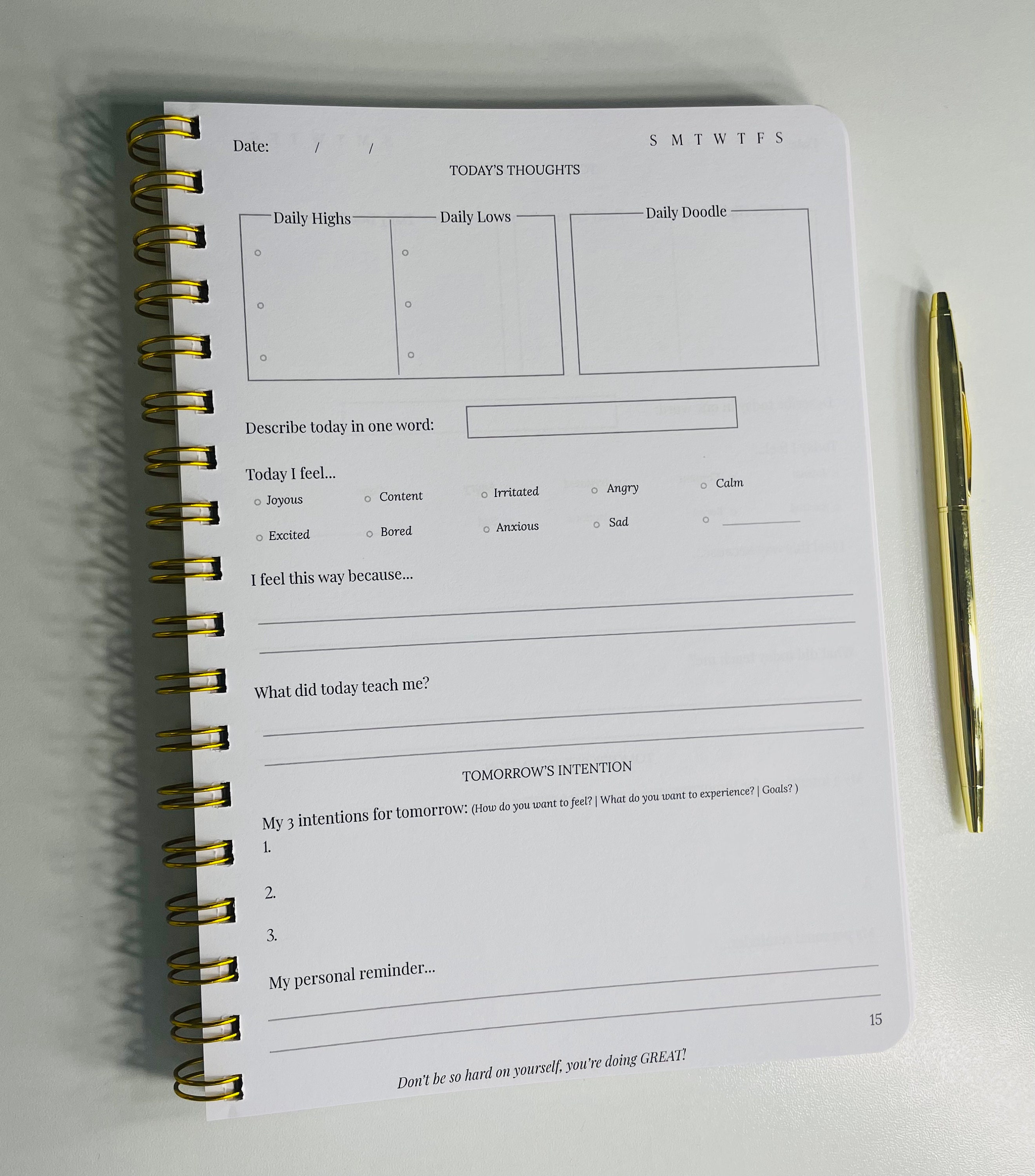 Guided Self-reflection Journal: 90-day Mindfulness Prompts - Etsy