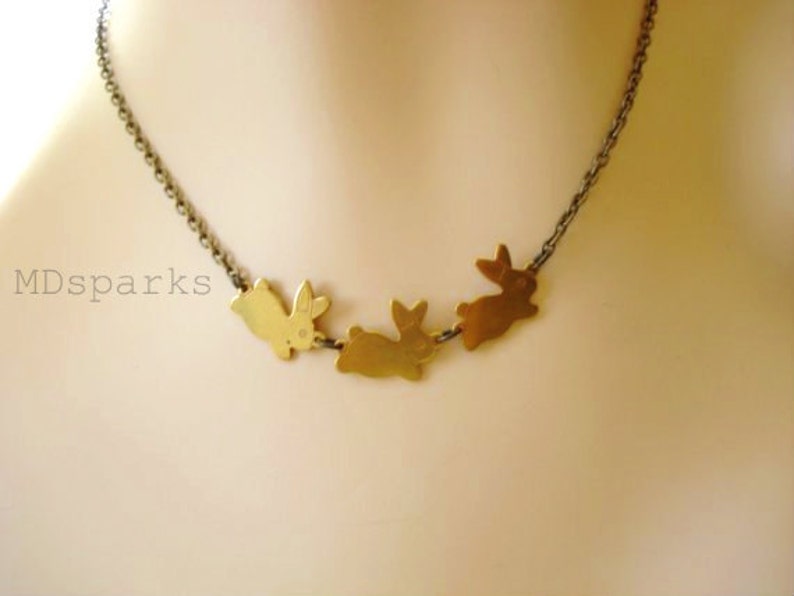 Vintage Bunny Rabbit Necklace Etsy