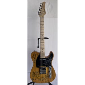 Bob Dylan Keith Richards Ronnie Wood von The Rolling Stones in voller Größe Telecaster E-Gitarre signiert mit Inschrift und Skizze & Beweis.