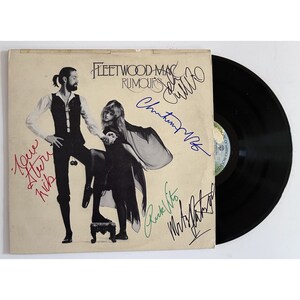 Mick Fleetwood Lindsey Buckingham signed Tusk album vinyl record COA proof star Mick Fleetwood Lindsey Buckingham signed Tusk album vinyl record COA proof star