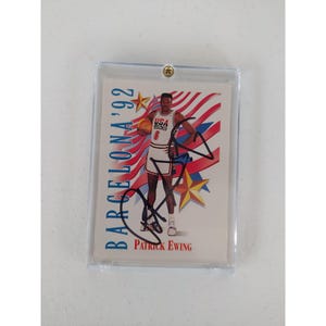 Patrick Ewing USA Olympische Spiele 1992 Dream Team Skybox Basketball Karte signiert mit Proof