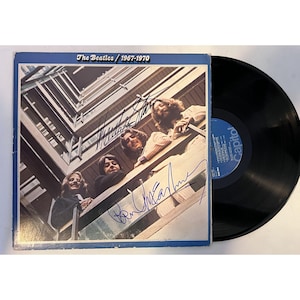 The Beatles 1967-1970 lp Paul McCartney Ringo Star signed with proof