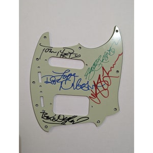 Traveling Wilbury&#39;s  Roy Orbison Bob Dylan Tom Petty Jeff Lynne George Harrison pickguard signed with proof