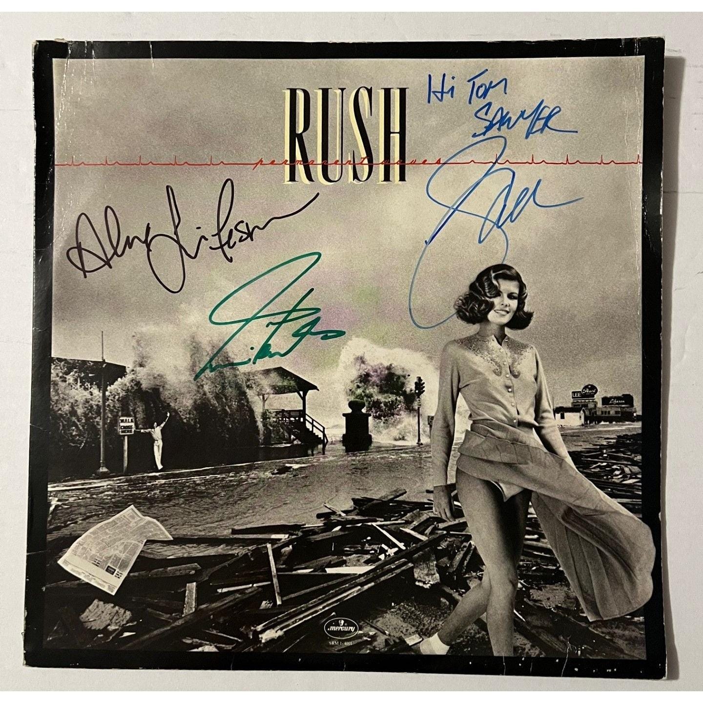 Rush Neil Peart, Geddy Lee Alex Lifeson Permanent Waves Original