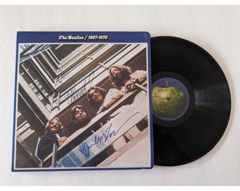 The Beatles 1967-1970 lp Paul McCartney Ringo Star signed with proof