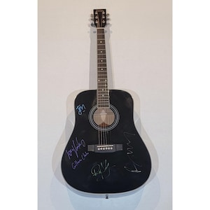 Boy George, George O&#39;Dowd & Culture Club full band full size acoustic guitar signed with proof