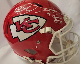 Riddell Speed Authentic game model helmet Patrick Mahomes, Travis Kelce, Kansas City Chiefs signed with proof
