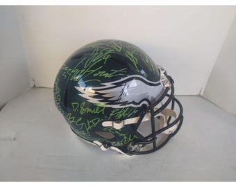 Speed replica full size helmet team signed Philadelphia Eagles Riddell (40 plus signatures) with proof.