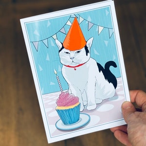 Carte d'anniversaire drôle de chat | 3x options | Chat noir et blanc | Chat roux | Chat tigré | carte d'anniversaire | de chat | Carte d'anniversaire drôle.