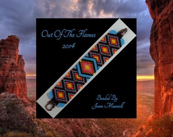 Bead PATTERN Yuma Cuff Bracelet Peyote Brick Stitch
