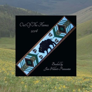 Pärlmönster Vanishing Herds - Buffalo Cuff Armband Peyote eller Brick Stitch