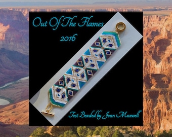 Bead PATTERN Onawa Cuff Bracelet Odd Count Peyote Brick Stitch