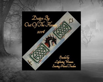 Perles MOTIF Bracelet Manchette Dragon Celtique Peyote Brick Stitch