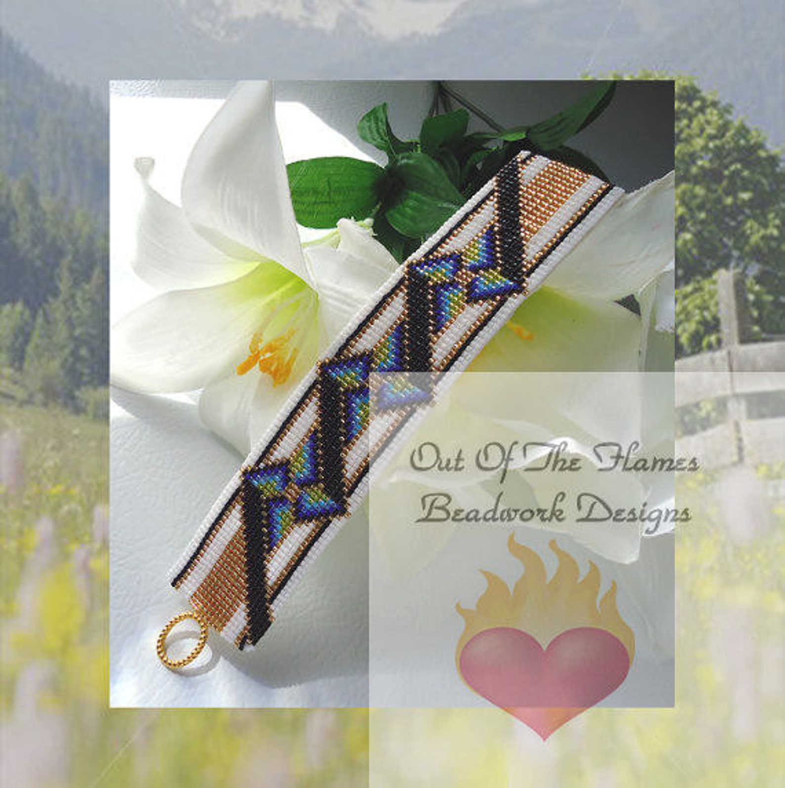 Bead PATTERN Elegant Pinwheel Cuff Bracelet Loom or Square Etsy