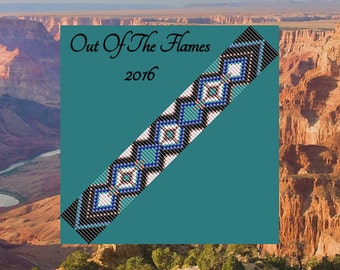 Bead PATTERN Trinity Cuff Bracelet Loom Square Stitch