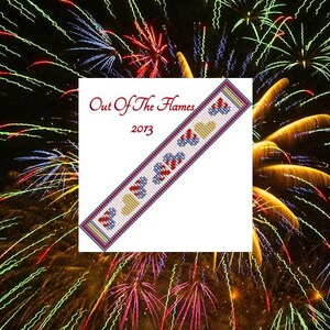 Bead PATTERN Independence Cuff Bracelet Loom Square Stitch