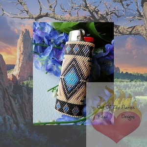Bead PATTERN Southwestern Lighter Cover Peyote or Brick stitch