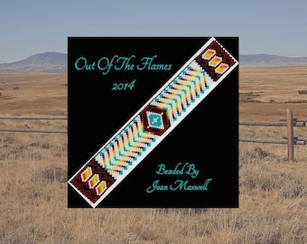 Bead PATTERN Laramie Cuff Bracelet Peyote or Brick Stitch