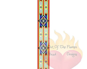 Bead Pattern Native American Twin Feather Square / Loom