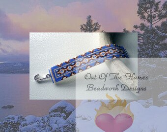 Bead PATTERN Sapphire Cuff Bracelet Loom Or Square Stitch