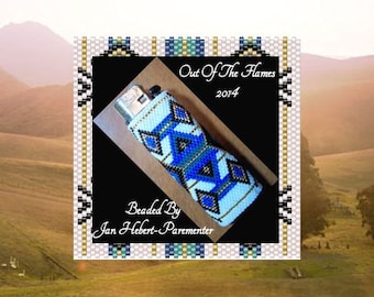 Bead PATTERN Diamond Weave Lighter Cover Peyote or Brick stitch