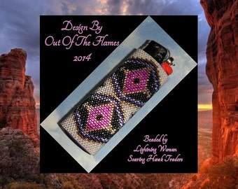 Bead PATTERN Anasazi  Lighter Cover Peyote Brick Stitch