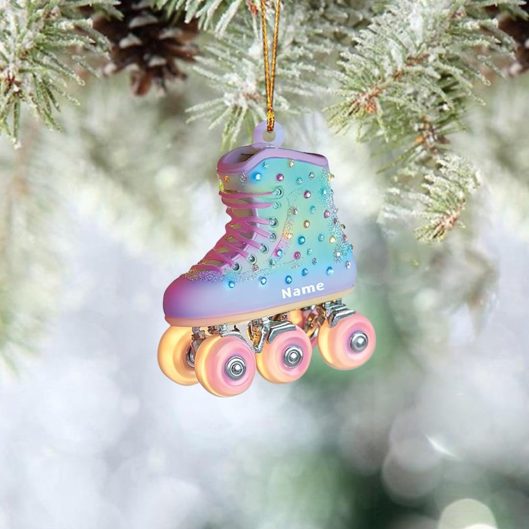 Glass skates ornament