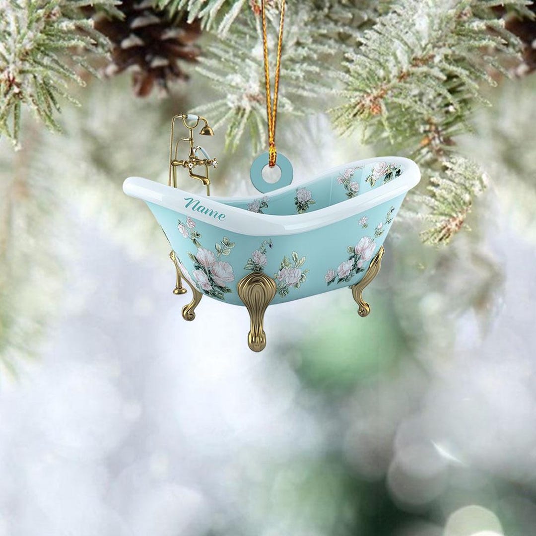 Bathtub Christmas Ornament, Bath Tub Xmas Ornament, Bathroom Hanging ...