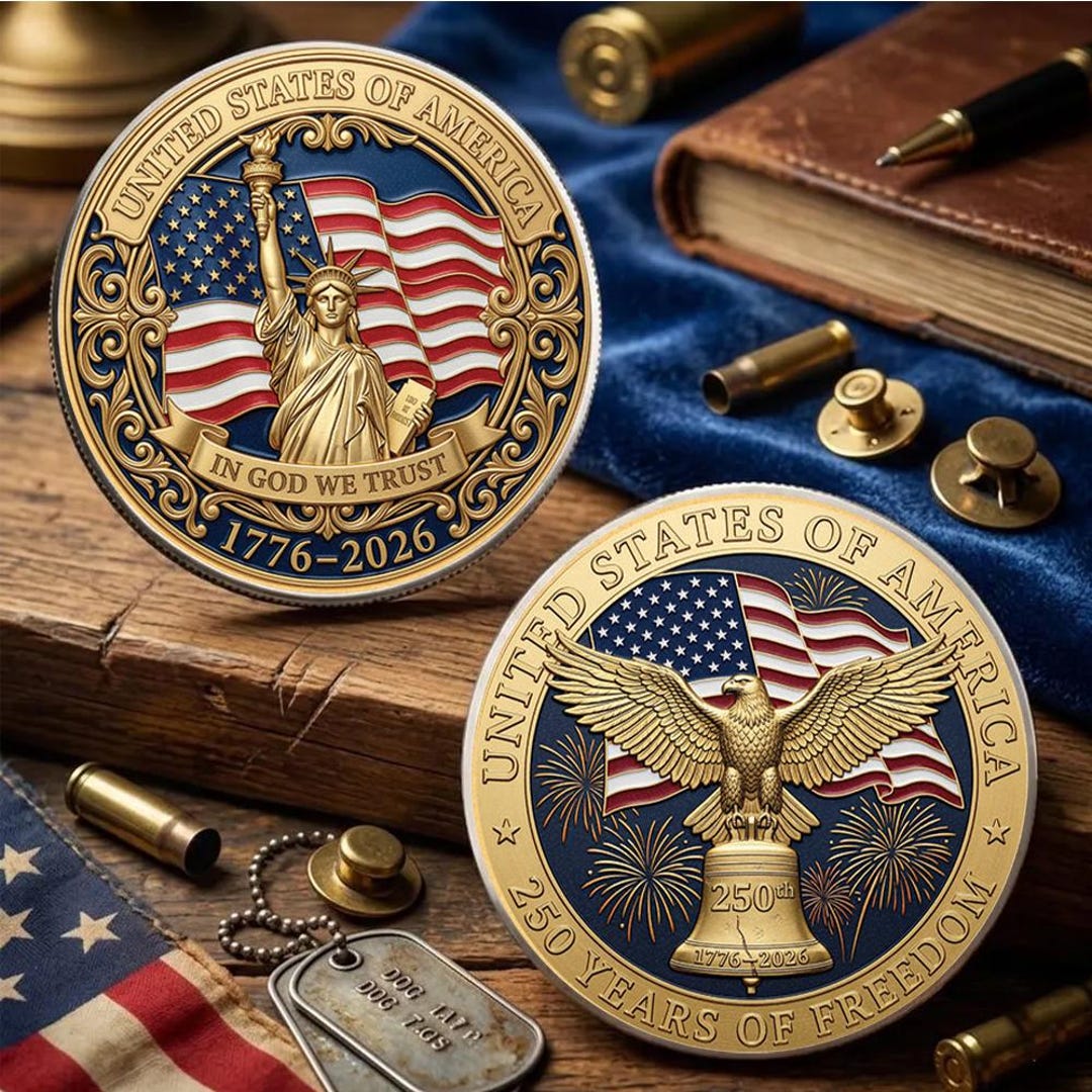 250th Anniversary USA Commemorative Coin Statue of Liberty Eagle ...
