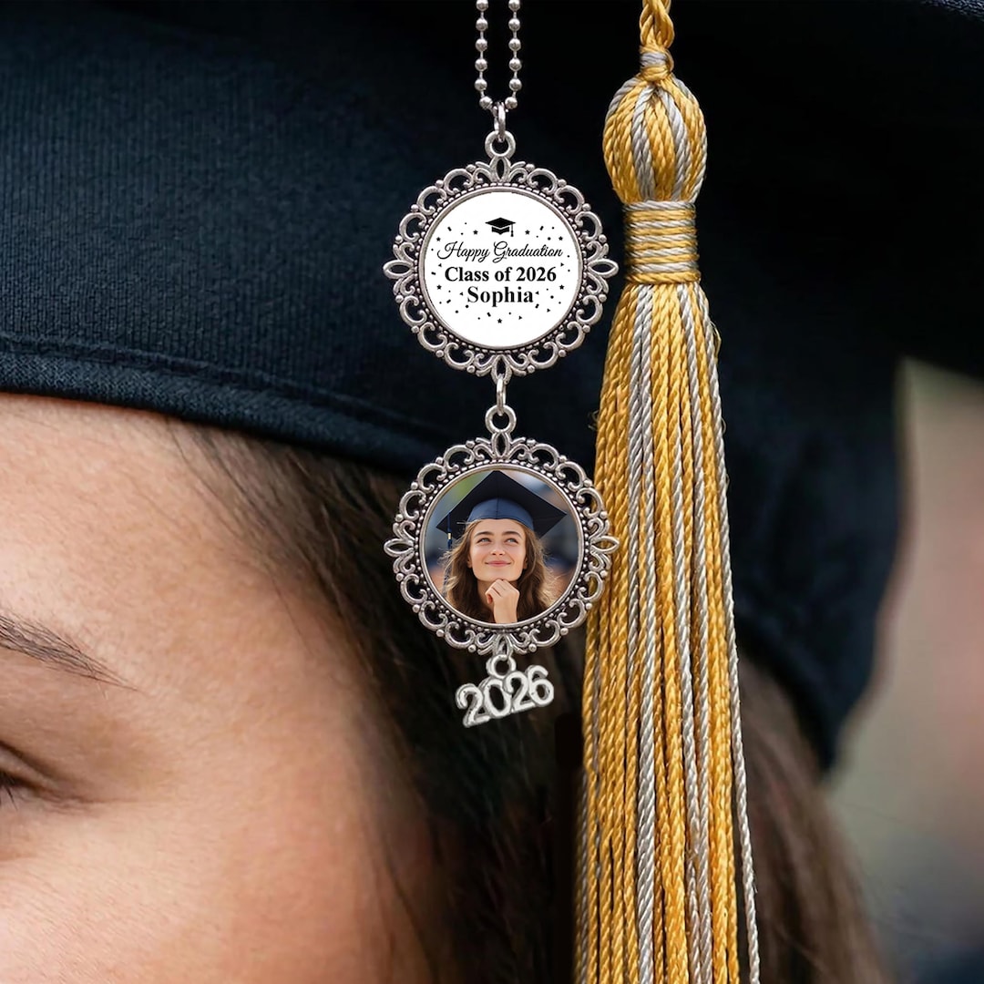 Custom Photo 2026 Graduation Cap Congrats Tassel Charm, Class of 2026 ...