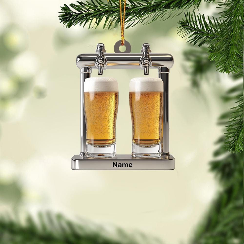 Discover Personalized Bar Beer Tap Christmas Ornament, Bar Beer Tap Xmas Ornament, Bar Pub Hanging Ornament Decor, Beer Lovers Ornament