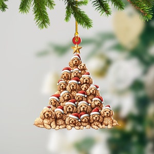Cocker Spaniel Dog Christmas Tree Ornament, Cocker Spaniel Dog Car Ornament Decor, Cocker Spaniel Dog Lovers Holiday Gift TD-1009-CADJ