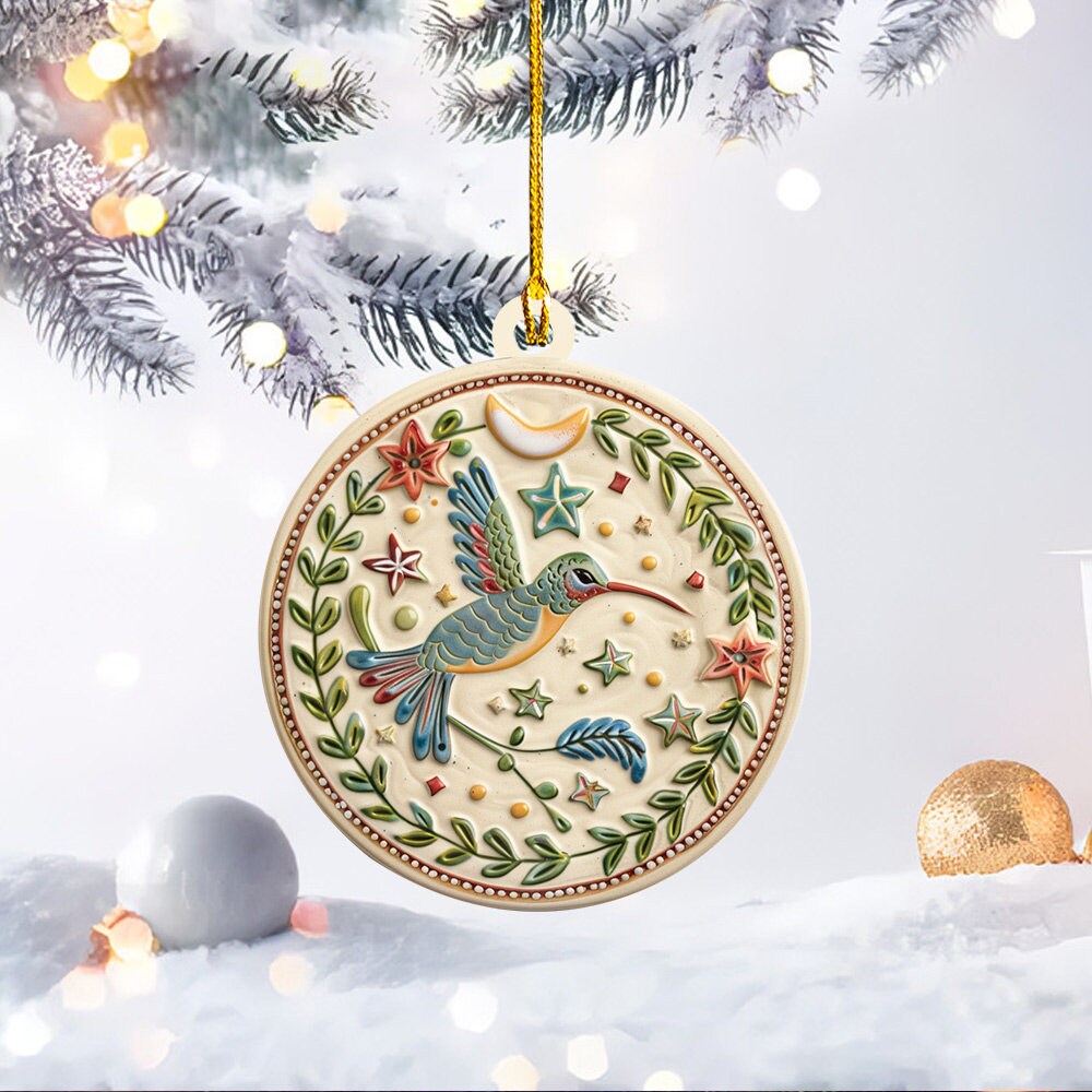 Discover Hummingbird Christmas Ornament, Hummingbird Hanging Ornament Holiday Gift, Hummingbird Ceramic Ornament Decor