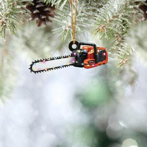 Ornament - Black - Chainsaw Logger Ornament Ornament - Black - Chainsaw Logger Ornament