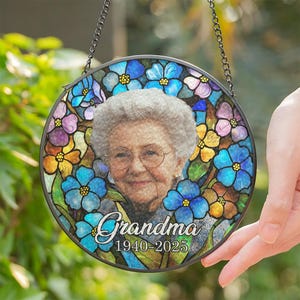 Forget Me Not Flower Suncatcher, Forget Me Not Suncatcher Hanging, Blue Flower Home Decor, Colorful Wildflower Window Decor ID-0409-OSHS