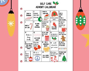 Self Care Advent Calendar Mindfulness Advent Self Care Holiday Advent
