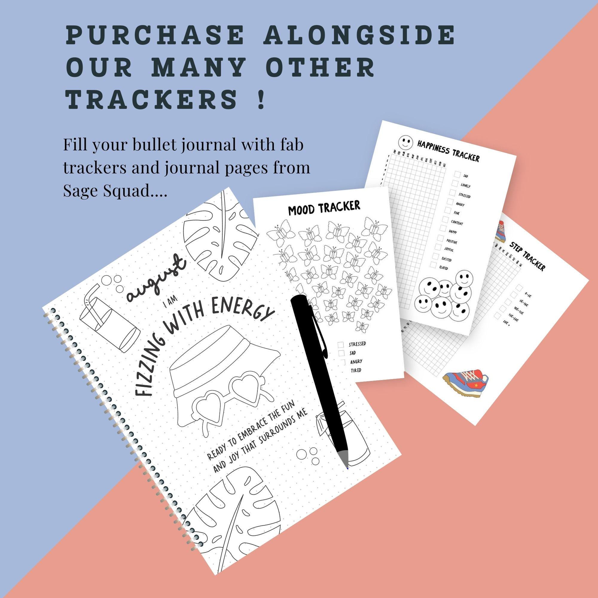 August Bullet Journal Cover | Printable Cover for Planners | Summer ...