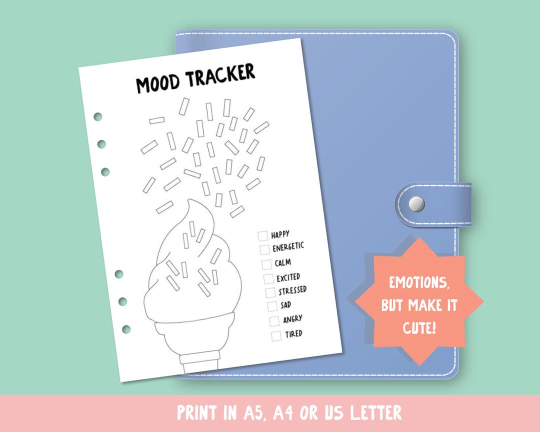 Ice Cream Mood Tracker Printable: Sprinkle Theme Bujo Page (PDF) - Etsy