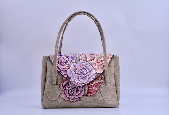 Pale Roses - Medium Overlay Bag