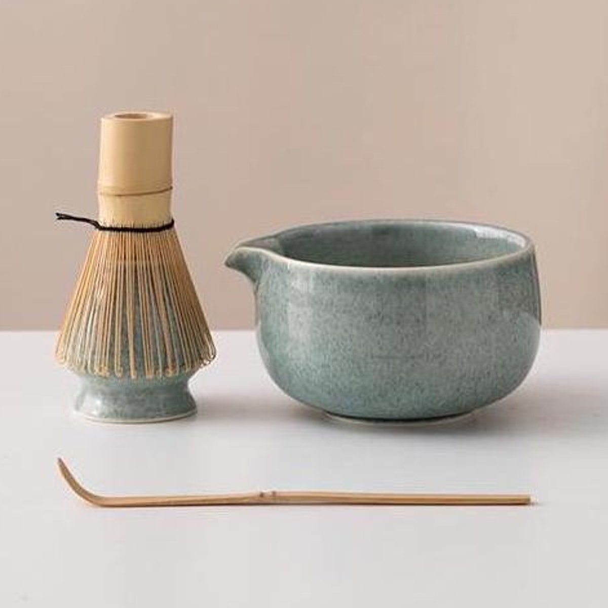 Blue Ceramic Matcha Bowl Set With Bamboo Whisk and Chasen Holder Unique Matcha Whisk Set 450ml - Etsy