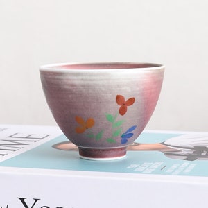 Hand-painted Flower Pink Ceramic Tea Cup 140ml