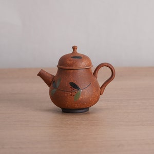 Hand-painted Plant Stoneware Ceramic Teapot 110ml