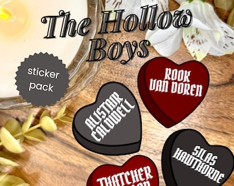 Pegatinas literarias inspiradas en Hollow Boys / Libros de romance oscuro, Novios literarios