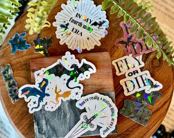 Fourth Wing Inspired Stickers: Dragon Rider Vinyl Decals