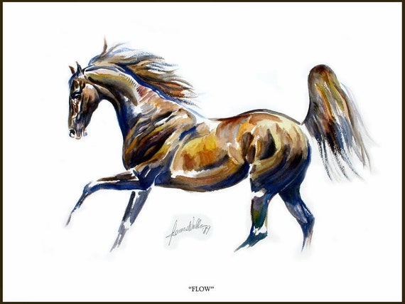 Flow Horse Art Ltd Ed Print James Walls Horse Art Etsy