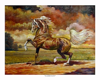 Horse Art - "FLAMBOYANT" Ltd. Ed. Print by JAMES WALLS