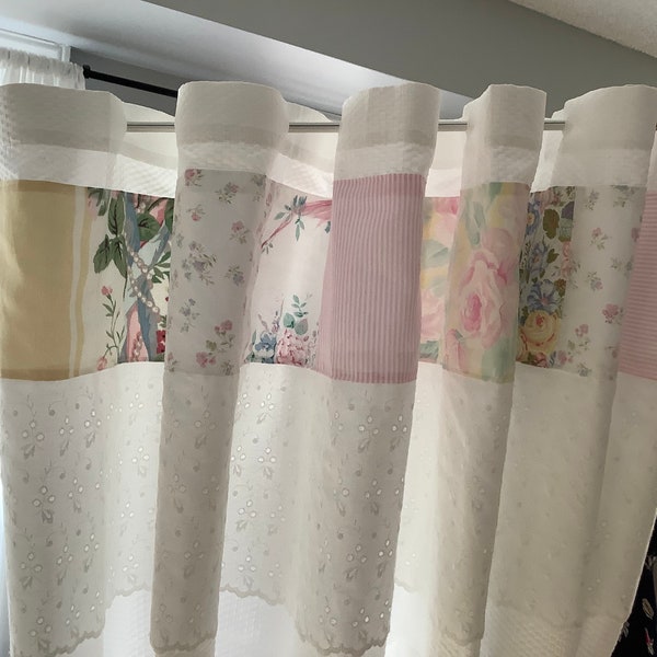 White Eyelet Shower Curtain Etsy